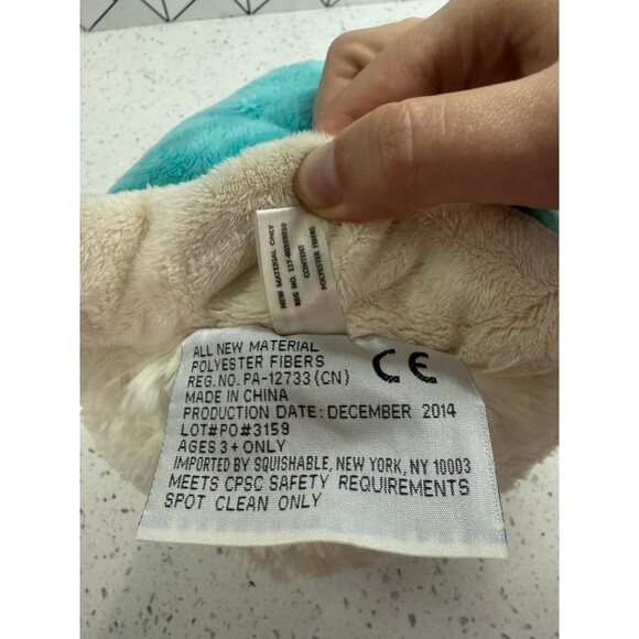 Squishable Cuttlefish Plush White Blue 7" Tall 12" Long Aqua Fish Sea Creature - Picture 7 of 10